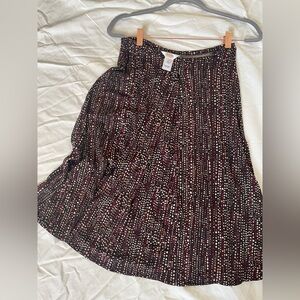 Talbots Black and Red A-Line Skirt